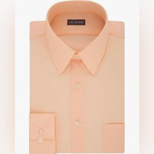 Van Heusen Men's Dress Shirt Fitted Solid Size:17" Neck 36"-37" Sleeve​